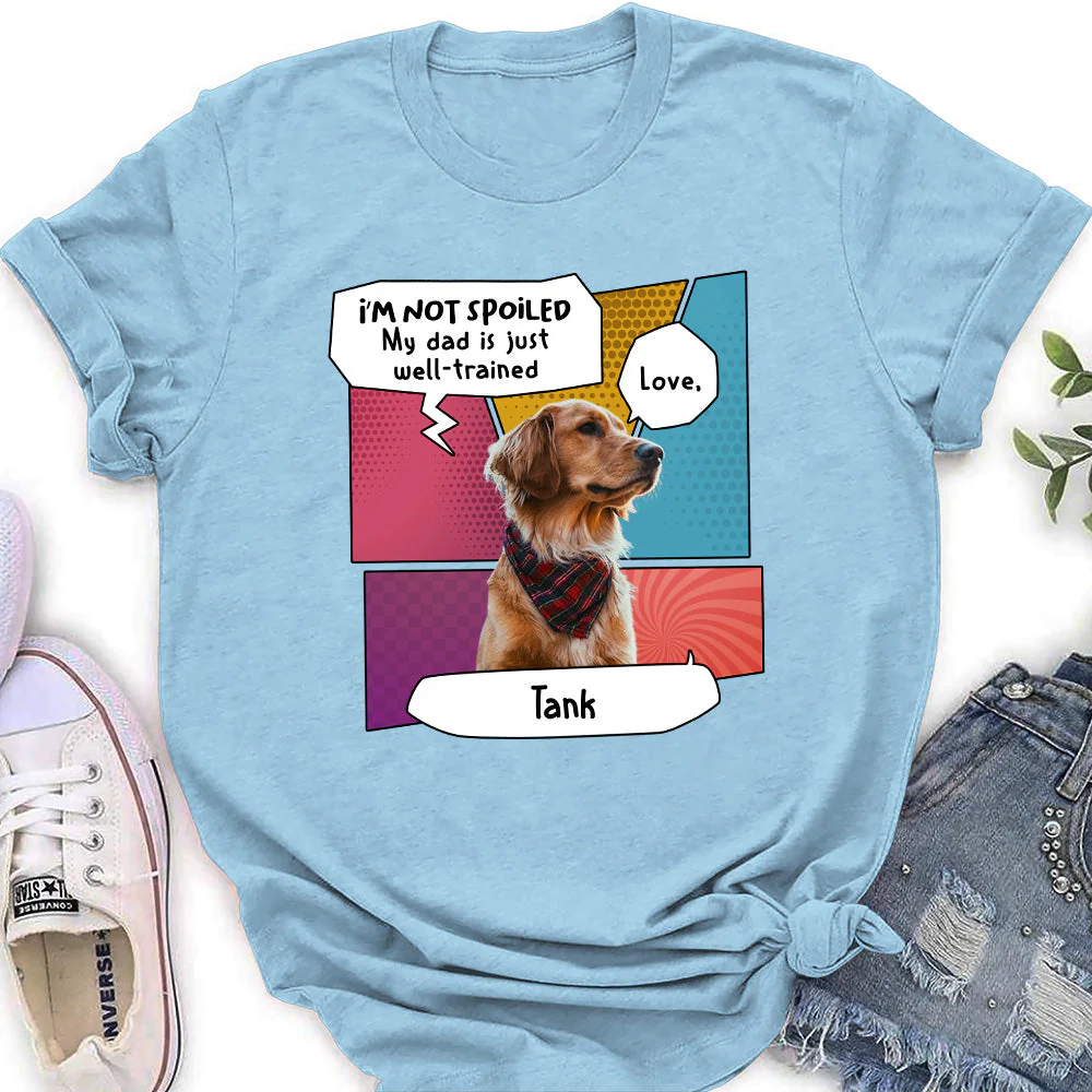 Pop Art Spoiled Dog - Personalized Custom Women's T-shirt - Image 4
