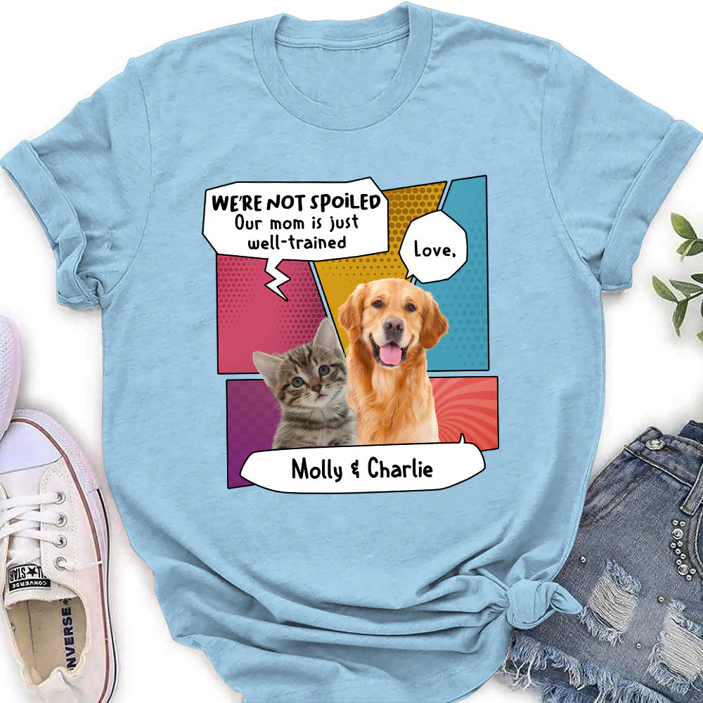 Pop Art Spoiled Pet - Personalized Custom Women's T-shirt - Image 4