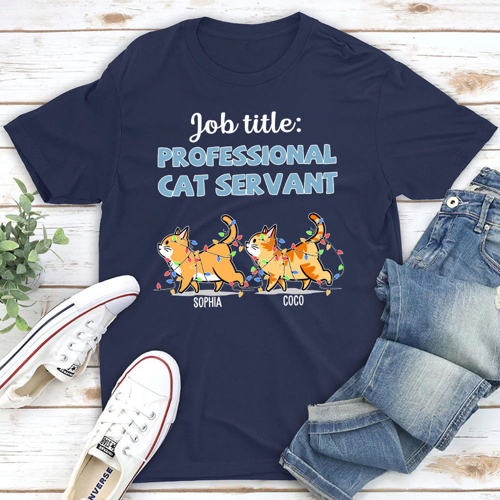 Professional Cat Servant 2 - Personalized Custom Unisex T-shirt - Image 2