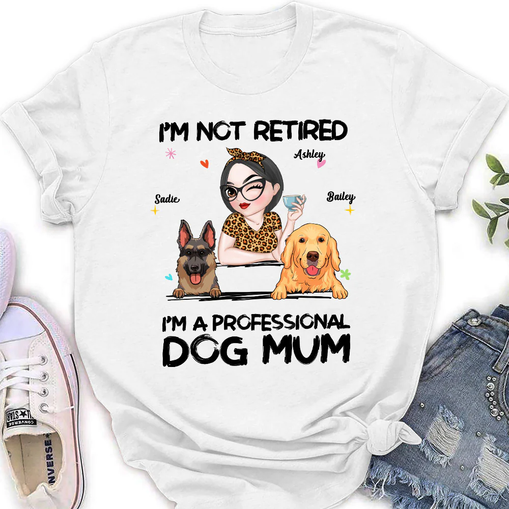 Professional Dog Mom - Personalized Custom Women's T-Shirt - Image 2