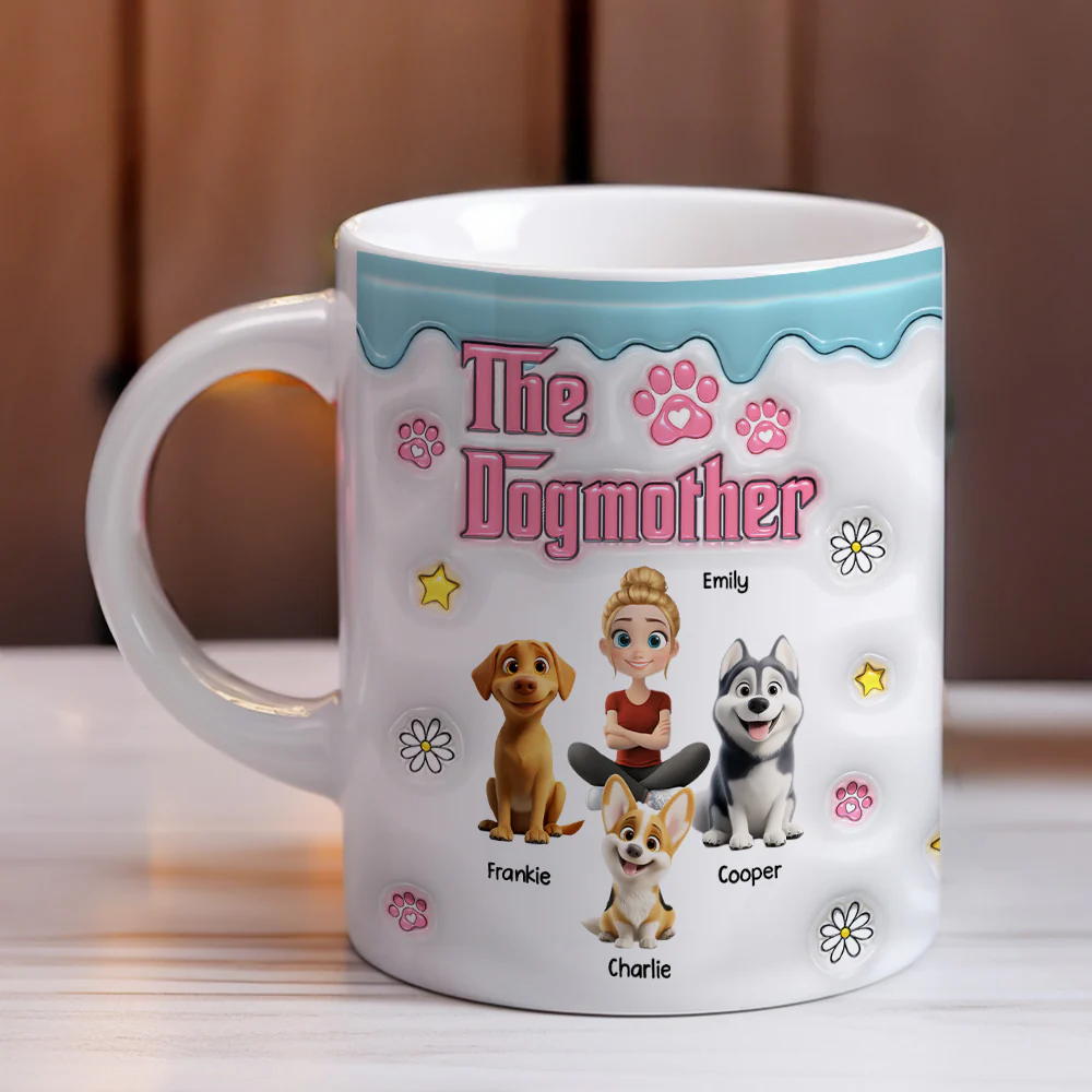 Professional Dog Mother - Personalized Custom 3D Inflated Effect Mug - Image 3
