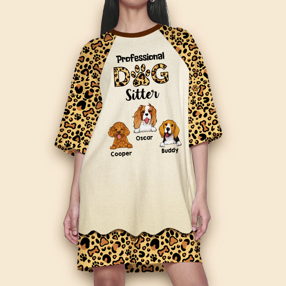 Professional Dog Sitter - Personalized Custom 3/4 Sleeve Dress - Image 2