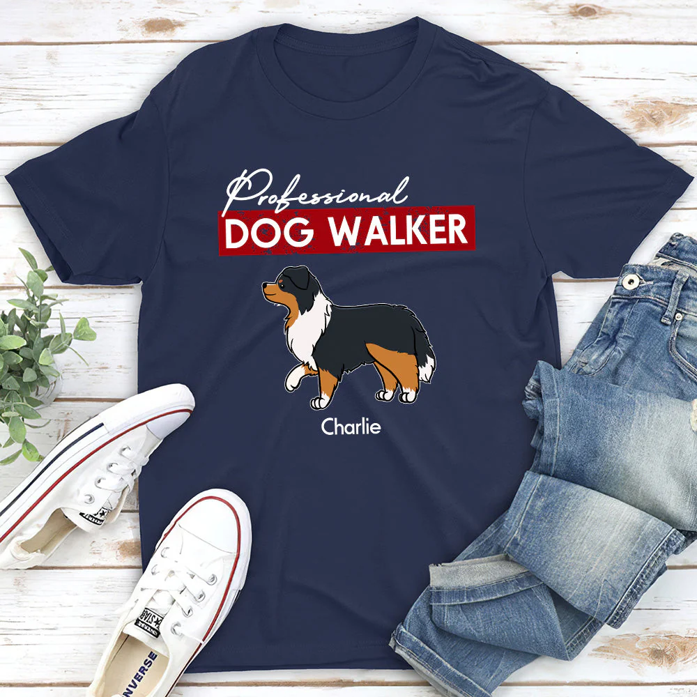 Professional Dog Walker - Personalized Custom Unisex T-shirt - Image 2