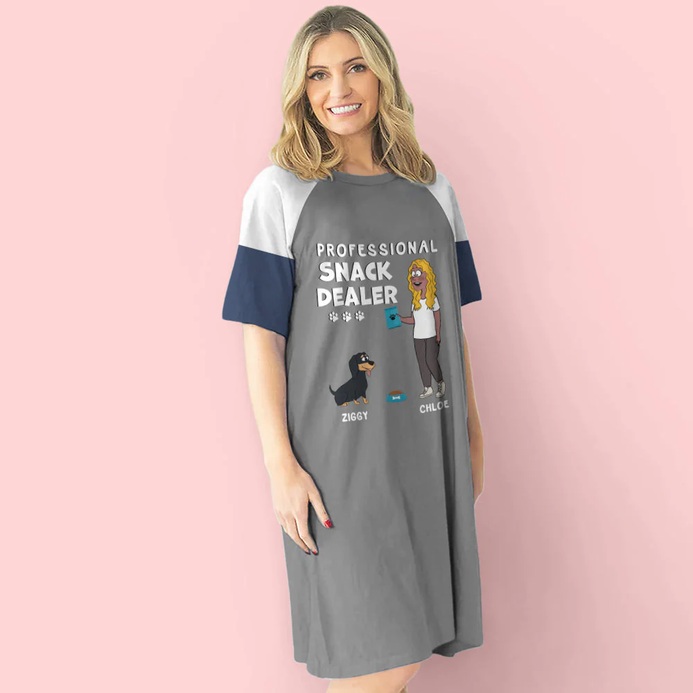 Professional Snack Dealer - Personalized Custom 3/4 Sleeve Dress - Image 2