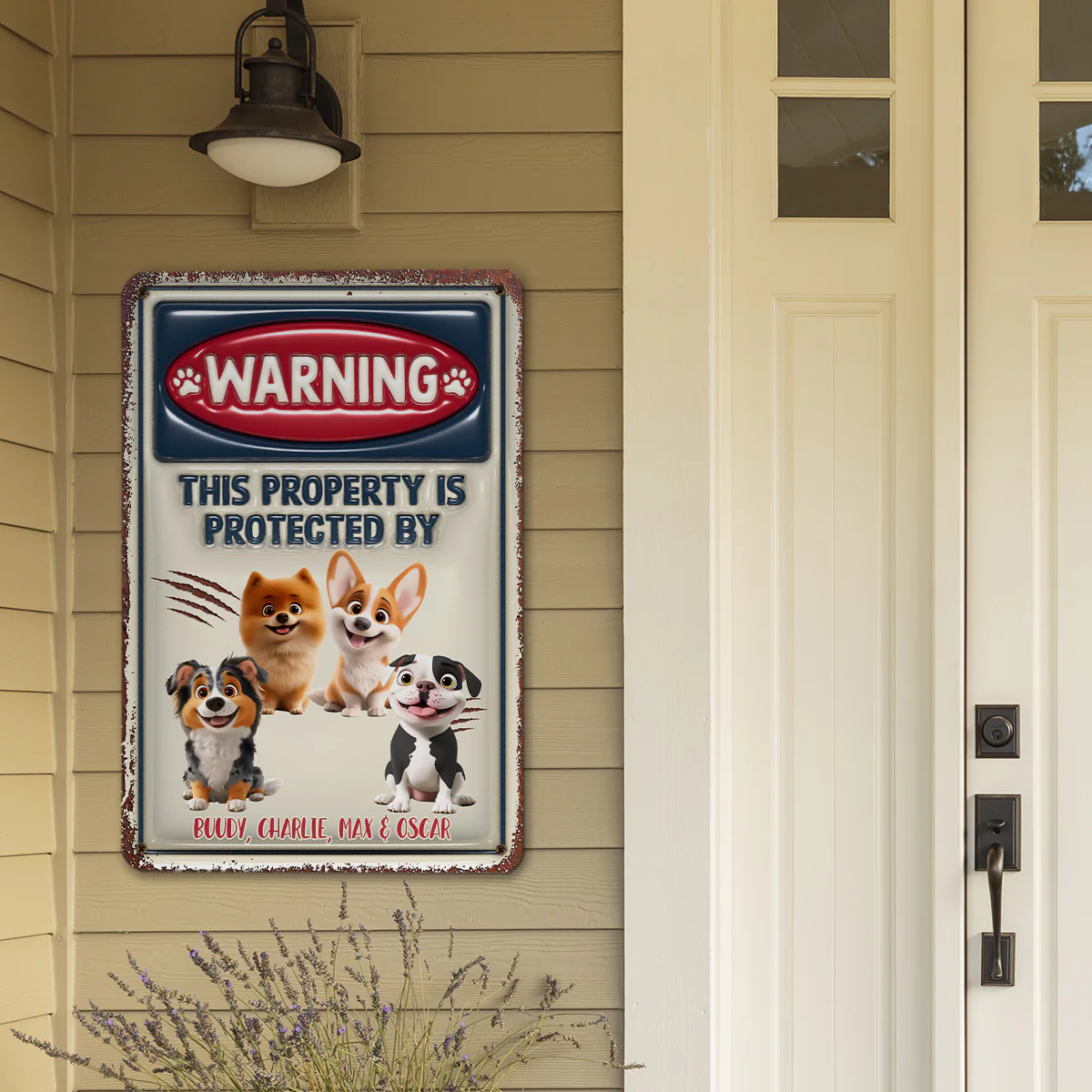 Property Is Protected By Ver 2 - Personalized Custom 3D Inflated Effect Metal Sign - Image 5