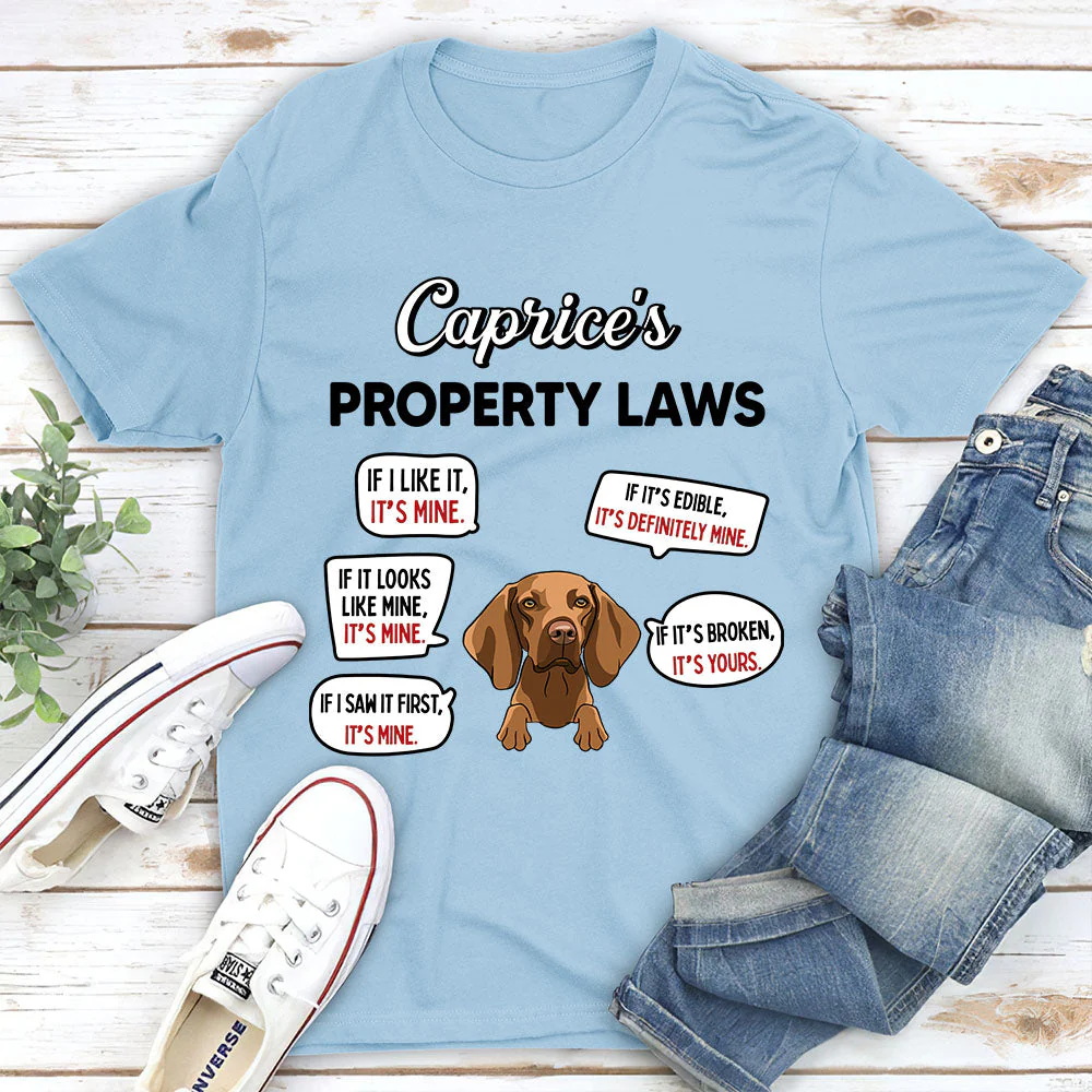 Property Laws - Personalized Custom Unisex T-shirt - Image 3