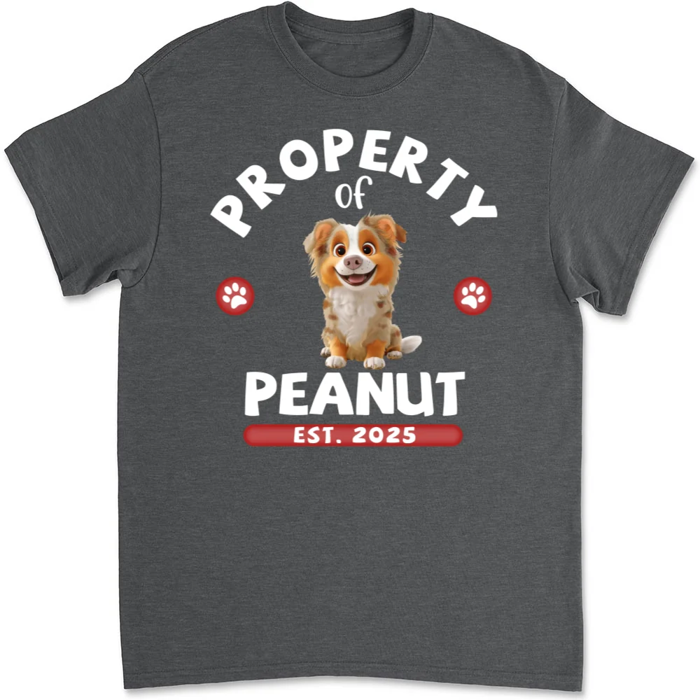 Property Of Cartoon Dogs - Personalized Custom Unisex T-shirt - Image 10