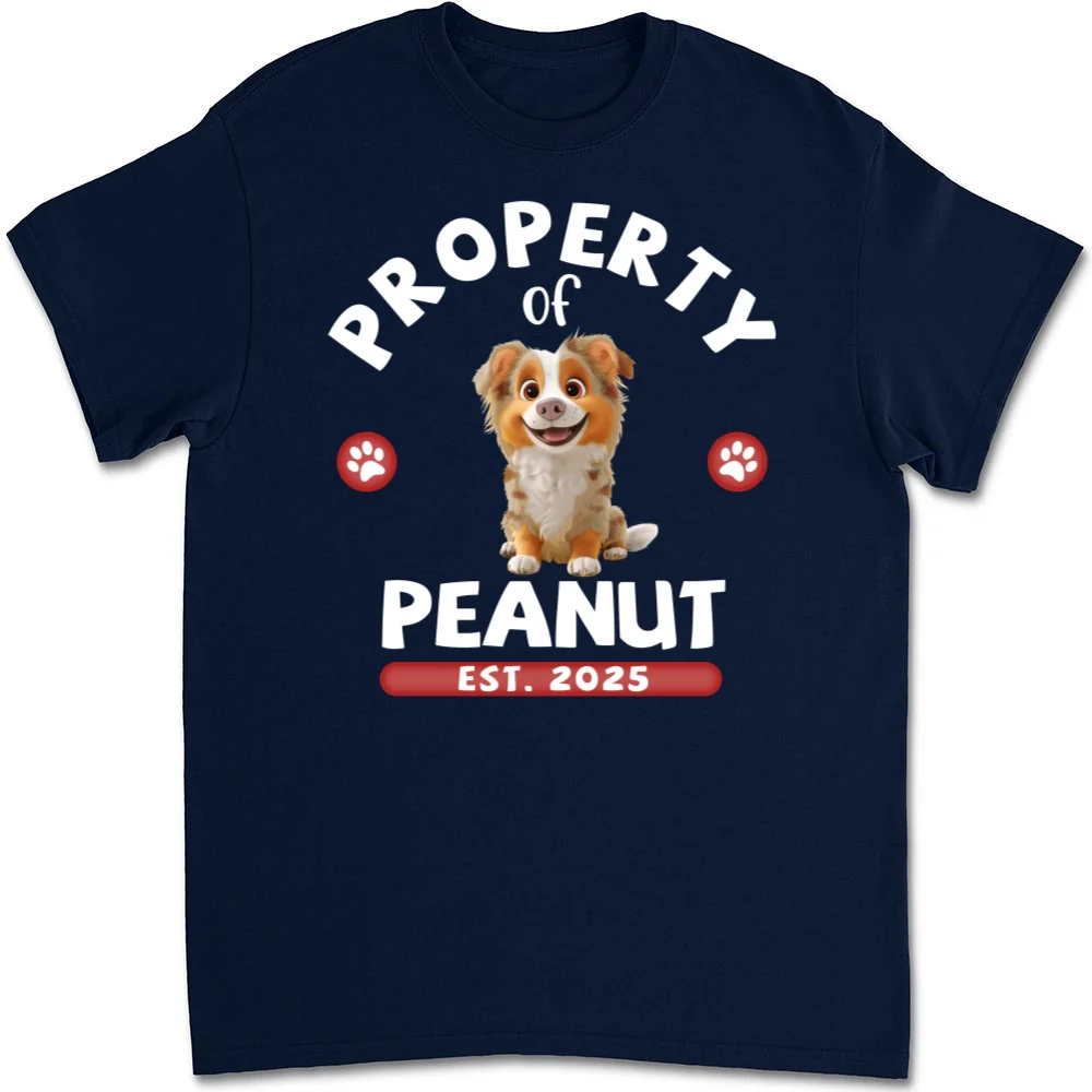 Property Of Cartoon Dogs - Personalized Custom Unisex T-shirt - Image 7