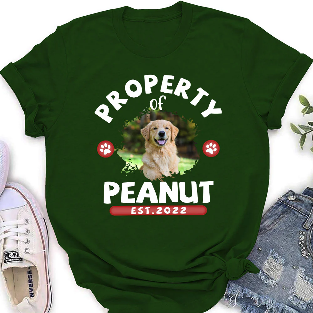 Property Of Cartoon Dogs Photo - Personalized Custom Women's T-Shirt - Image 3