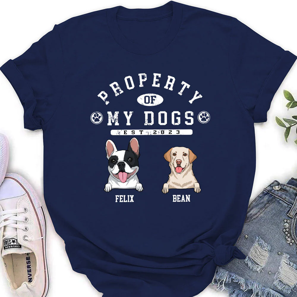 Property Of Dogs - Personalized Custom Women's T-shirt - Image 2
