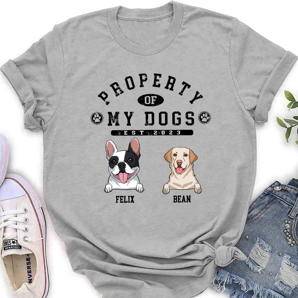 Property Of Dogs - Personalized Custom Women's T-shirt - Image 7