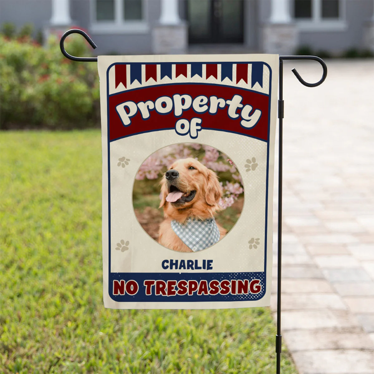 Property Of Dogs Photo - Personalized Custom Flag