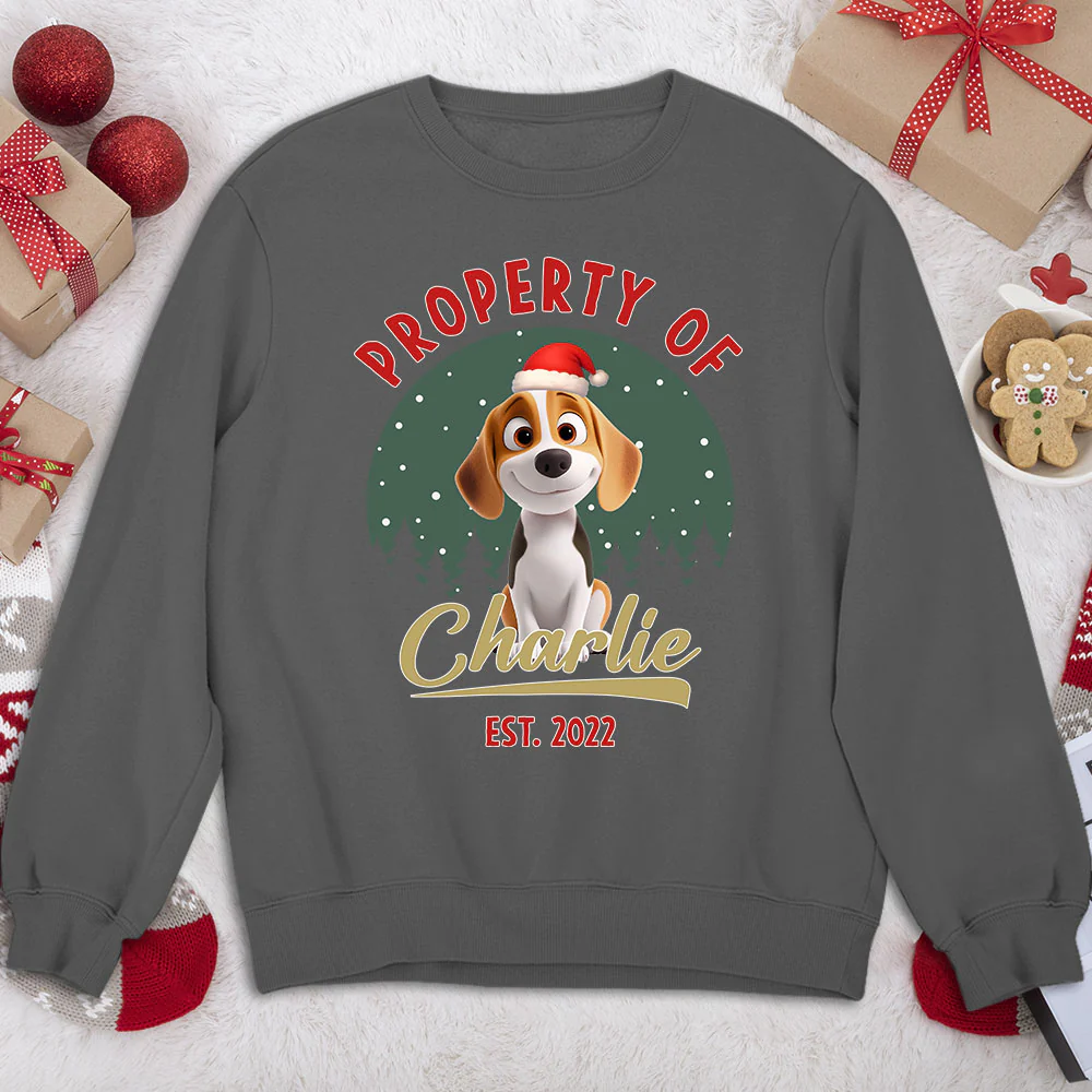 Property Of Funny Dogs - Personalized Custom Sweatshirt - Image 2