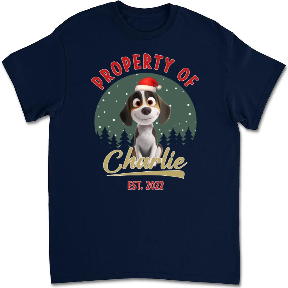 Property Of Funny Dogs - Personalized Custom Unisex T-shirt - Image 7