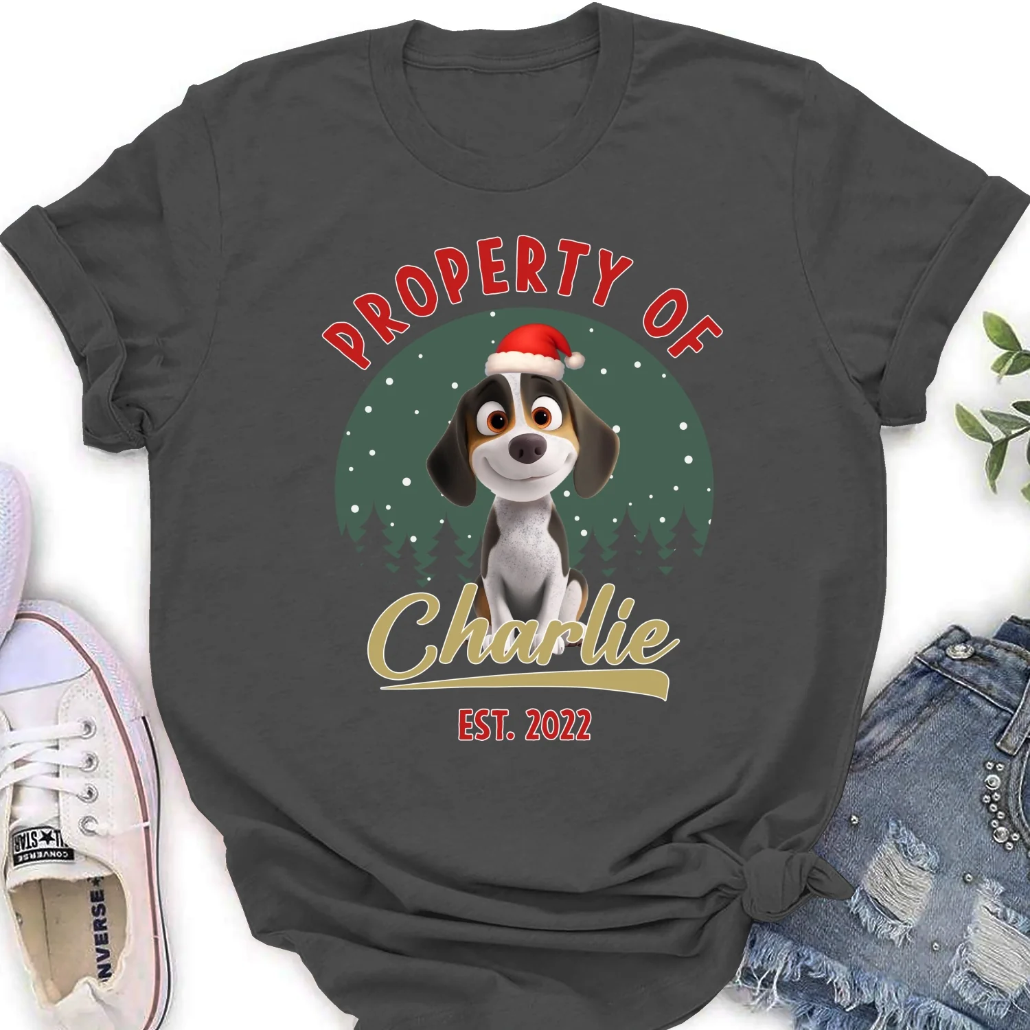 Property Of Funny Dogs - Personalized Custom Women T-Shirt - Image 9
