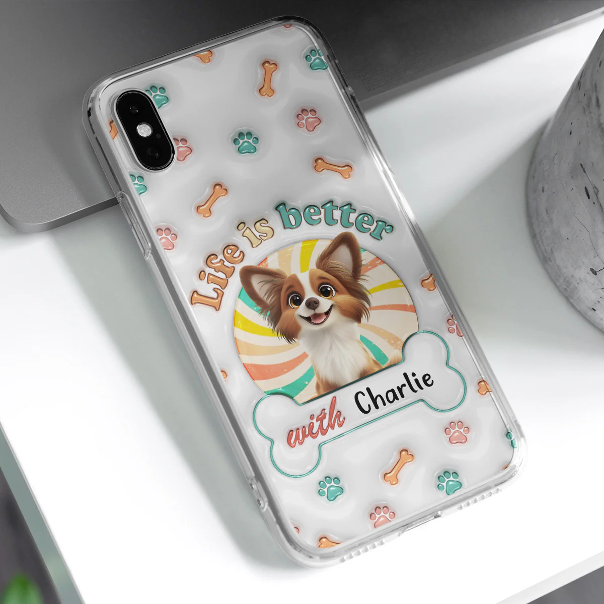 Property Of My Mom - Personalized Custom 3D Inflated Effect Phone Case - Image 3