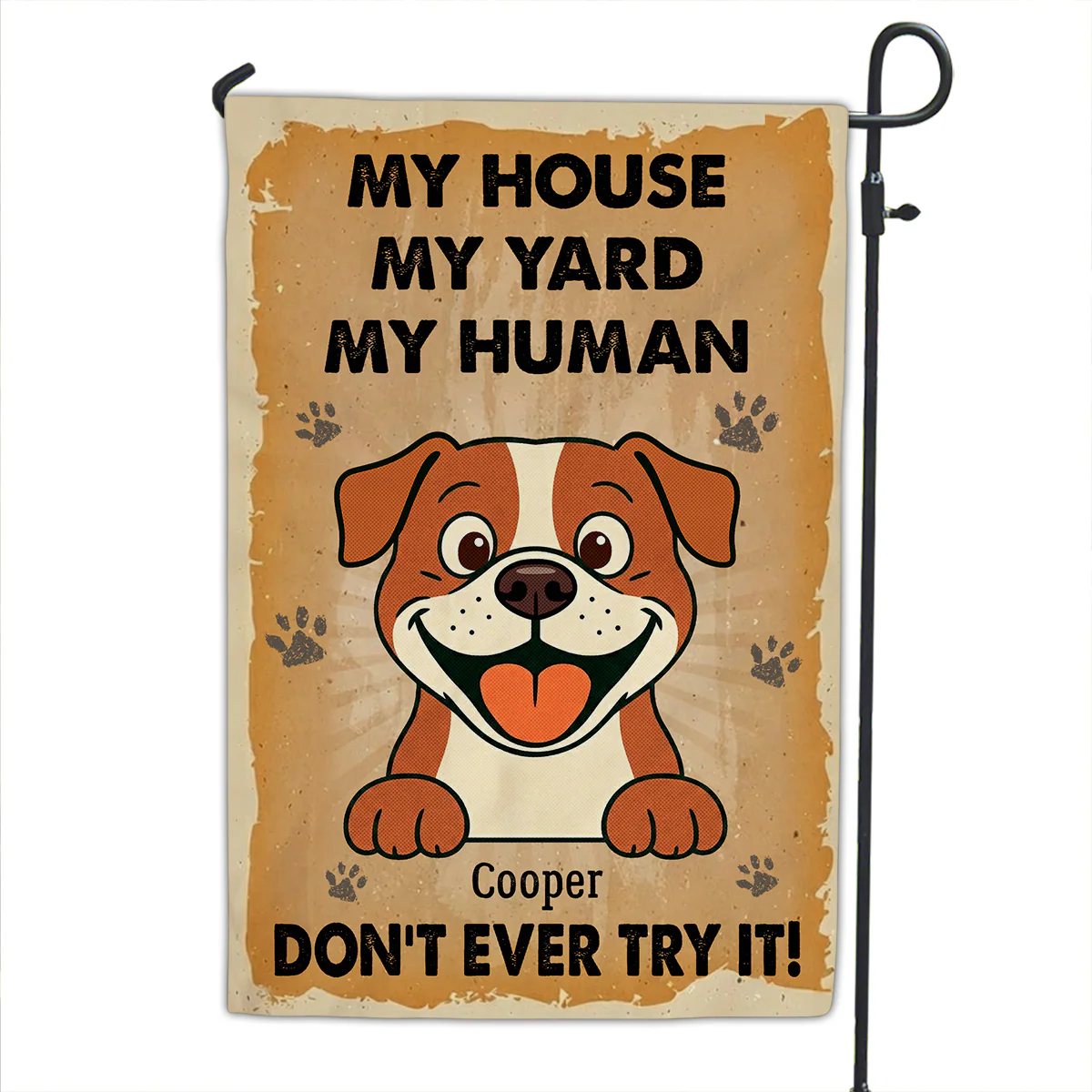 Property Of Retro Dogs - Personalized Custom Flag