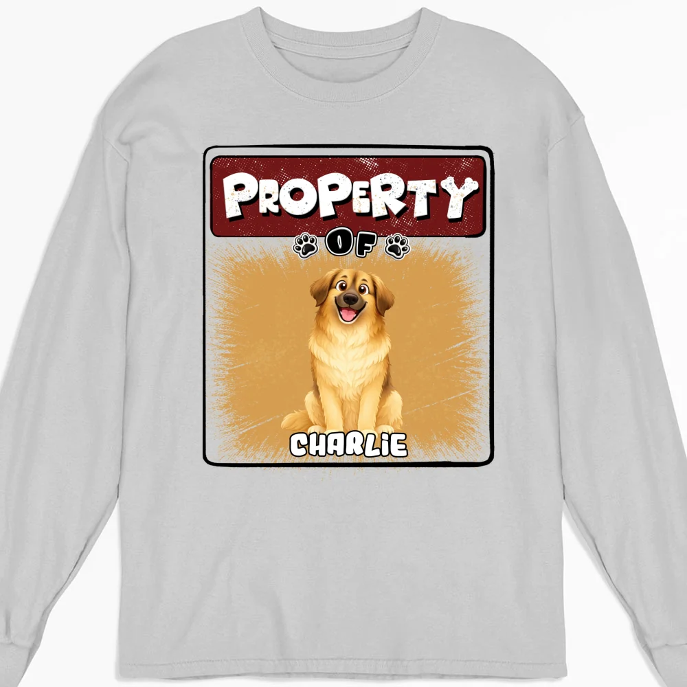 Property Of Story Dog - Personalized Custom Long Sleeve T-Shirt - Image 4