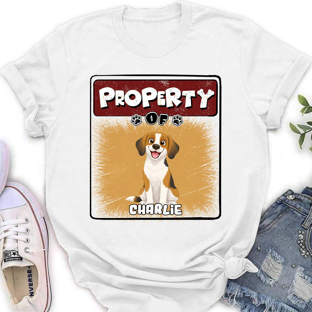 Property Of Story Dog - Personalized Custom Women's T-Shirt - Image 2