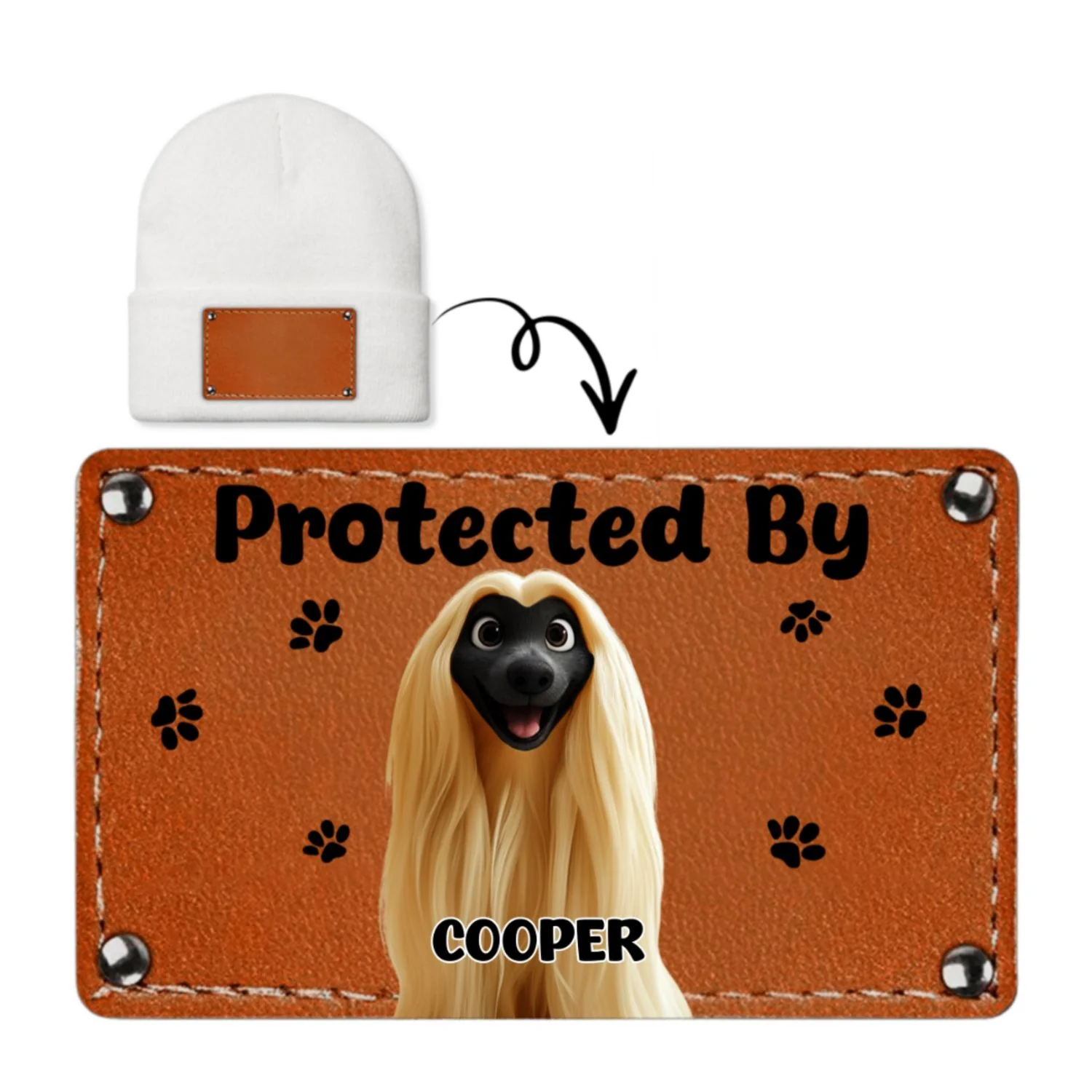 Protected By Lovely Dogs - Personalized Custom Beanie - Image 6