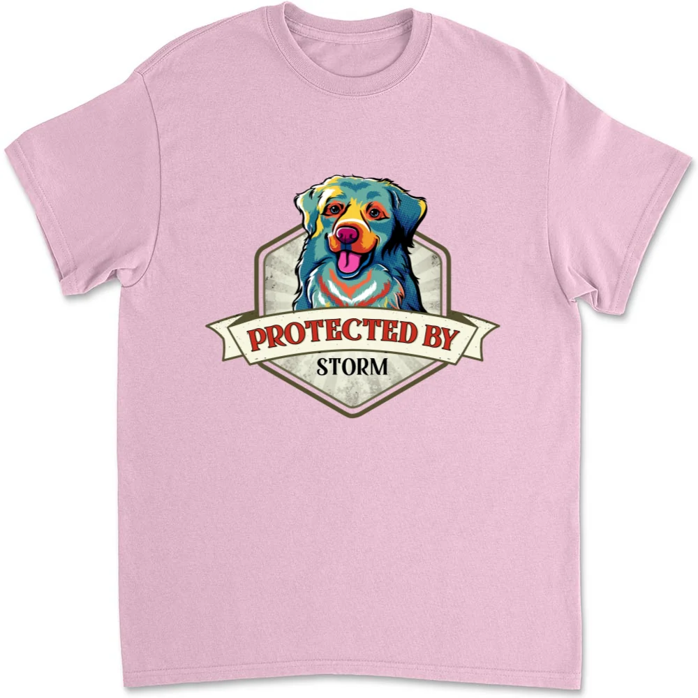Protected By Dogs - Personalized Custom Unisex T-Shirt - Image 7