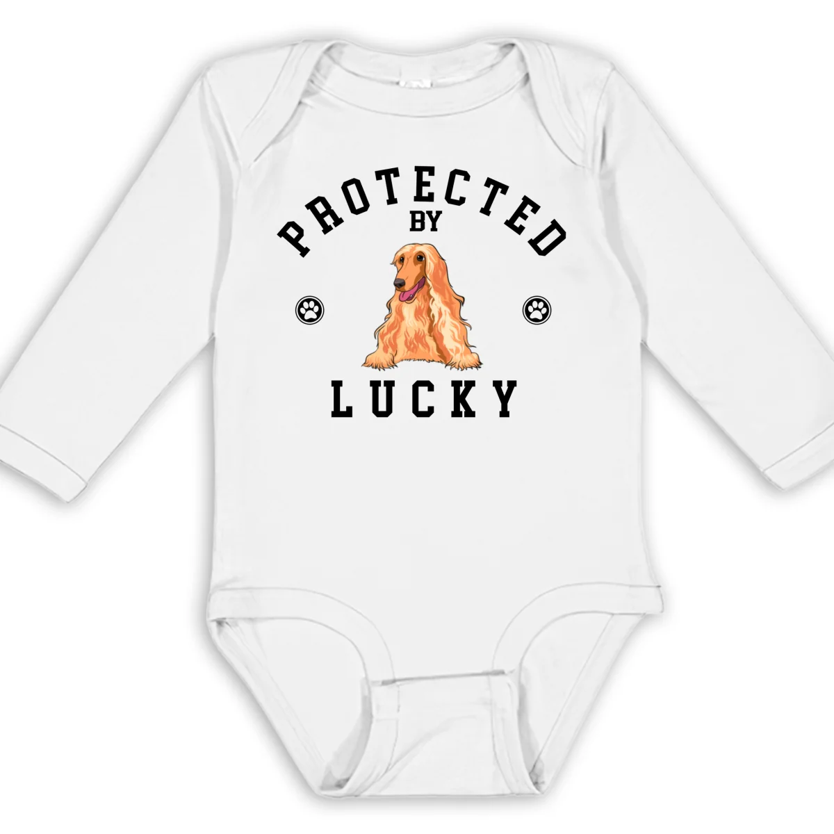 Protected By - Personalized Custom Long Sleeve Baby Onesie - Image 6