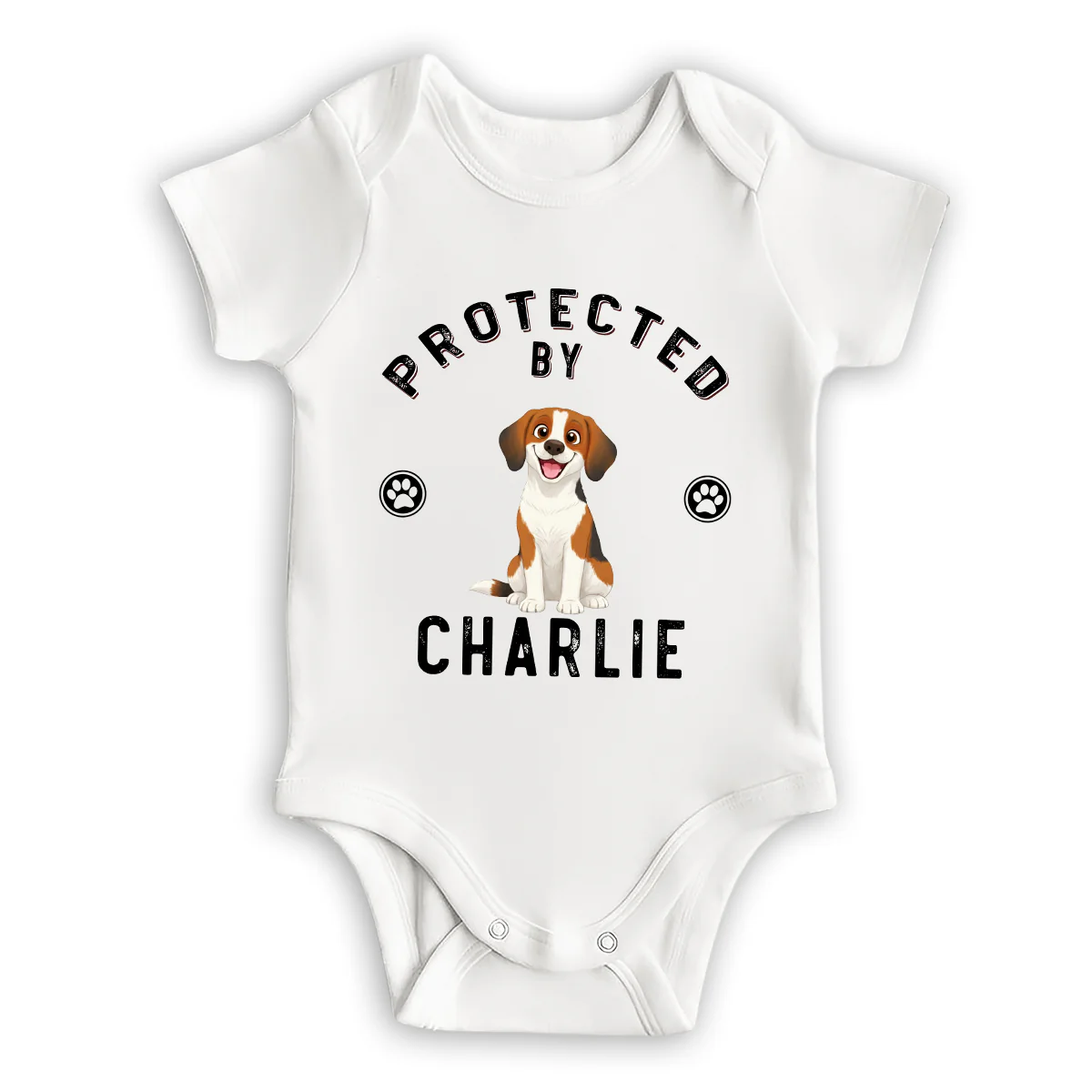 Protected By Storybook Dog - Personalized Custom Baby Onesie