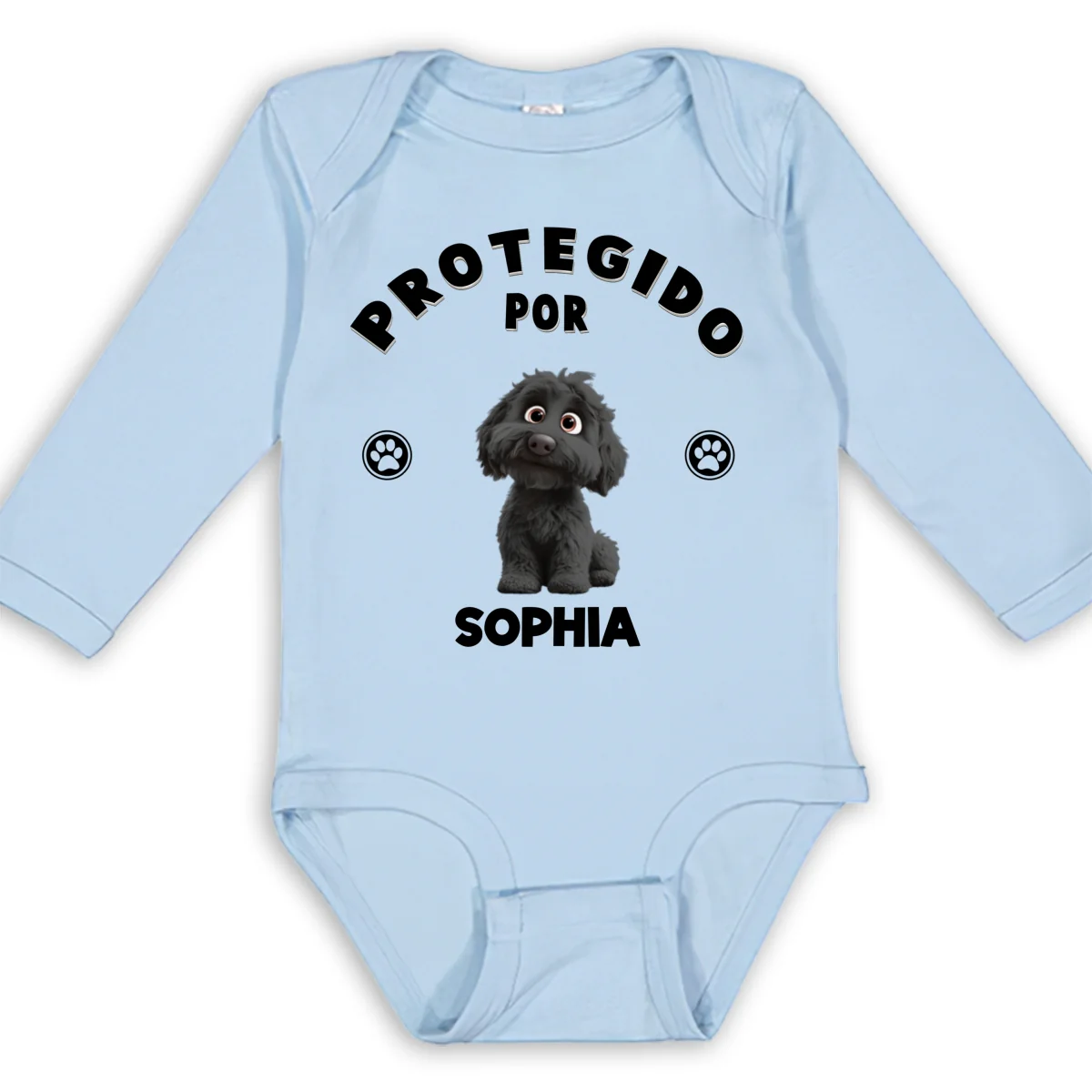 Protegido por 3 - Body de Bebé de Manga Larga Personalizado - Image 8