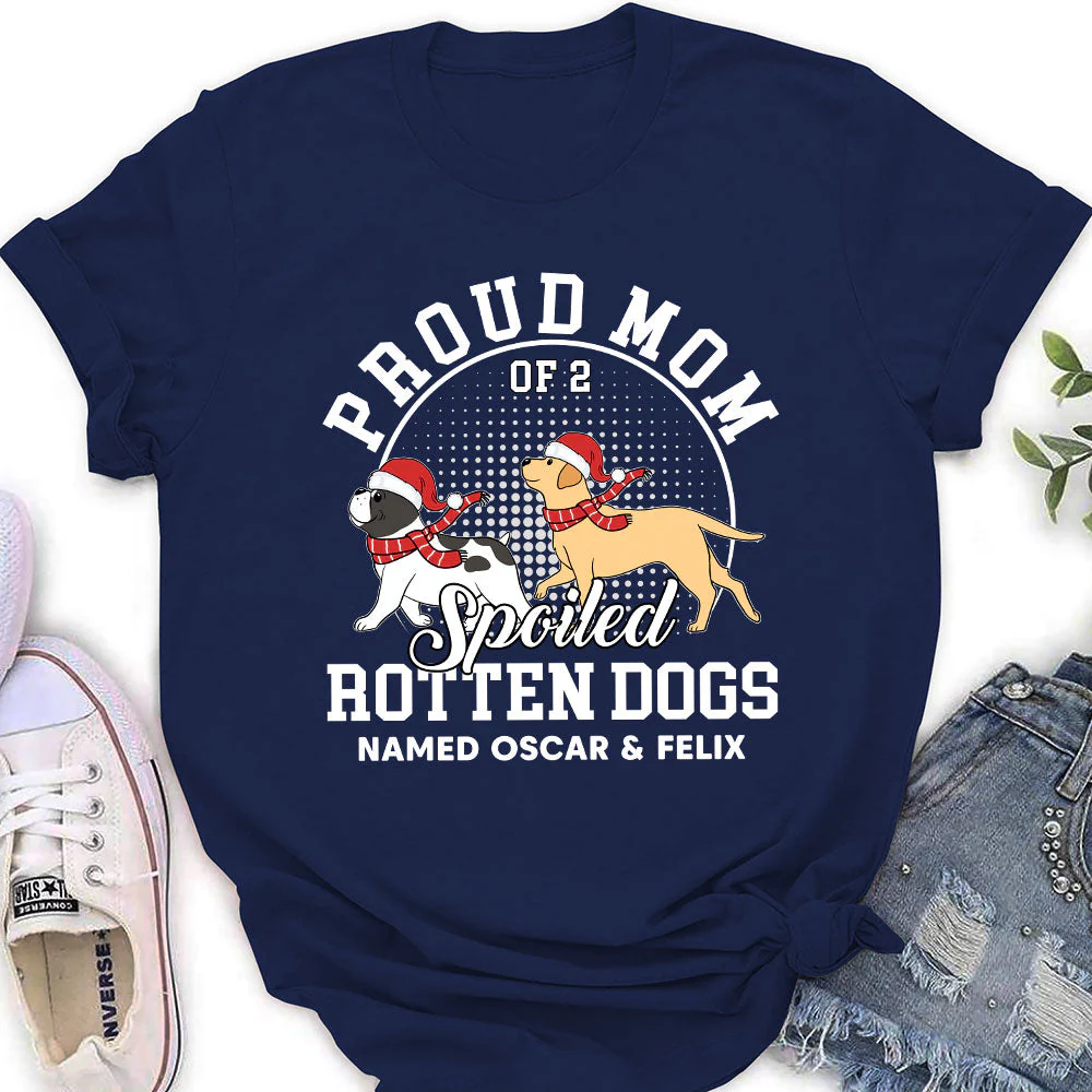 Proud Dad Mom Dogs - Personalized Custom Women's T-shirt - Image 2