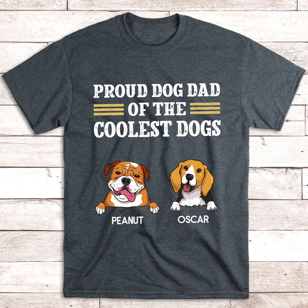Proud Dog Dad - Personalized Custom Unisex T-shirt - Image 2