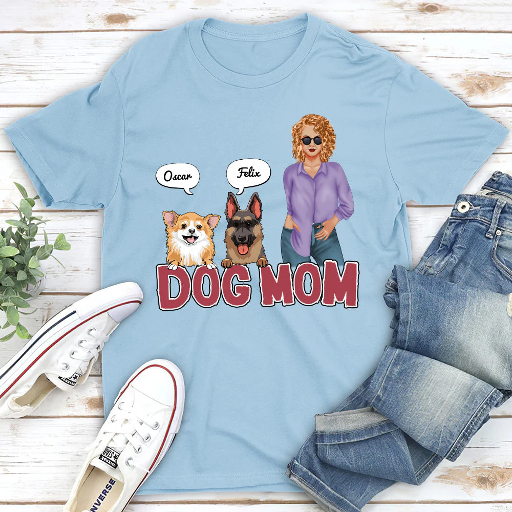 Proud Dog Mom - Personalized Custom Unisex T-shirt - Image 3