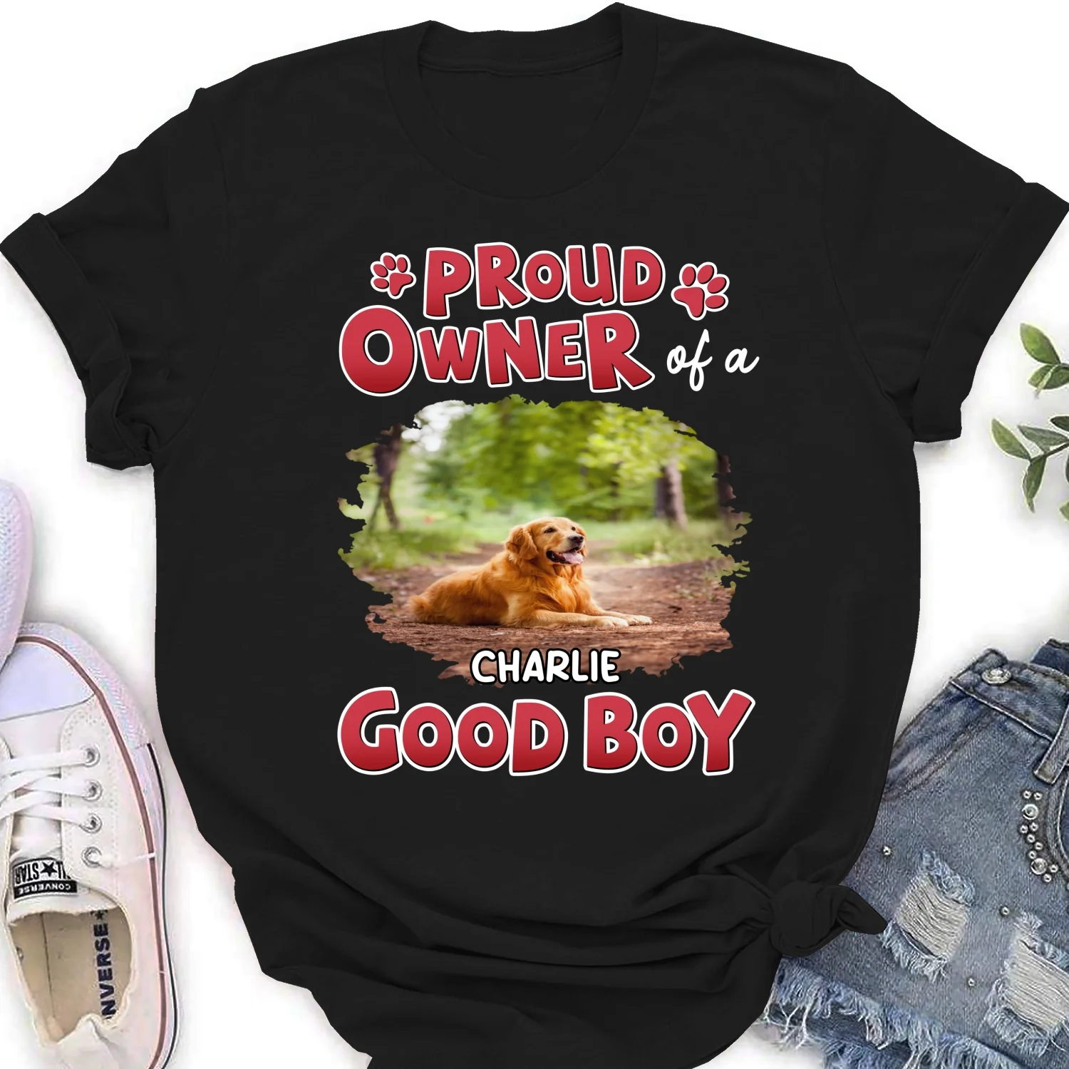 Proud Owner Of Good Babies Photo - Personalized Custom Women's T-shirt - Image 4
