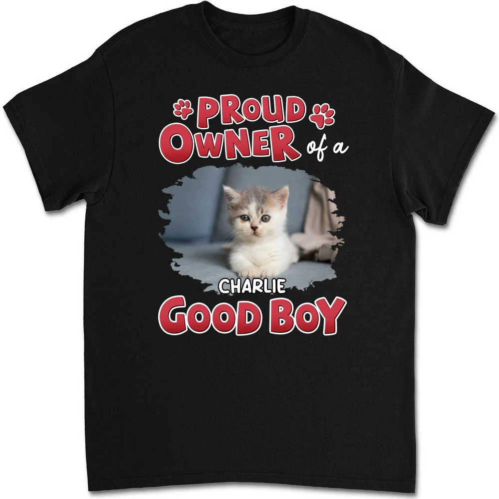 Proud Owner Of Good Cats Photo - Personalized Custom Unisex T-Shirt - Image 8