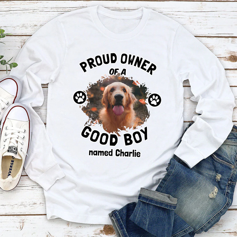 Proud Owner Photo - Personalized Custom Long Sleeve T-shirt - Image 2
