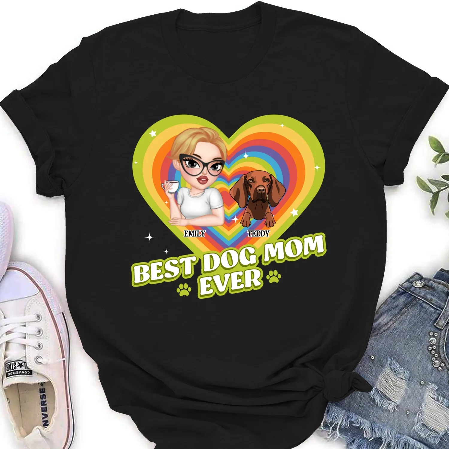 Proud To Have Lovely Dogs - Personalized Custom Women's T-Shirt - Image 7