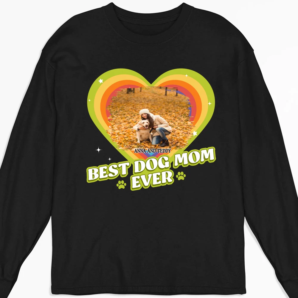 Proud To Have Lovely Dogs Photo - Personalized Custom Long Sleeve T-Shirt - Image 5