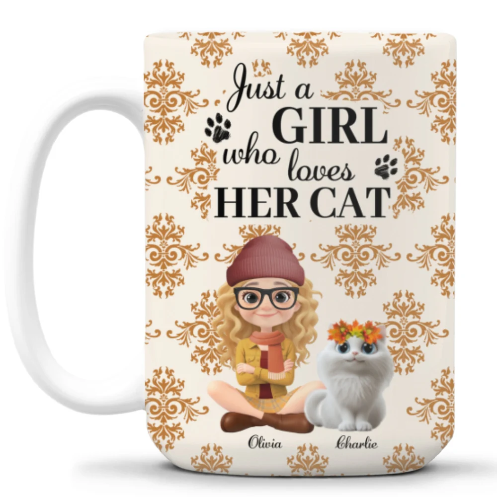 Pumskin Cat Autumn - Personalized Custom Coffee Mug - Image 8