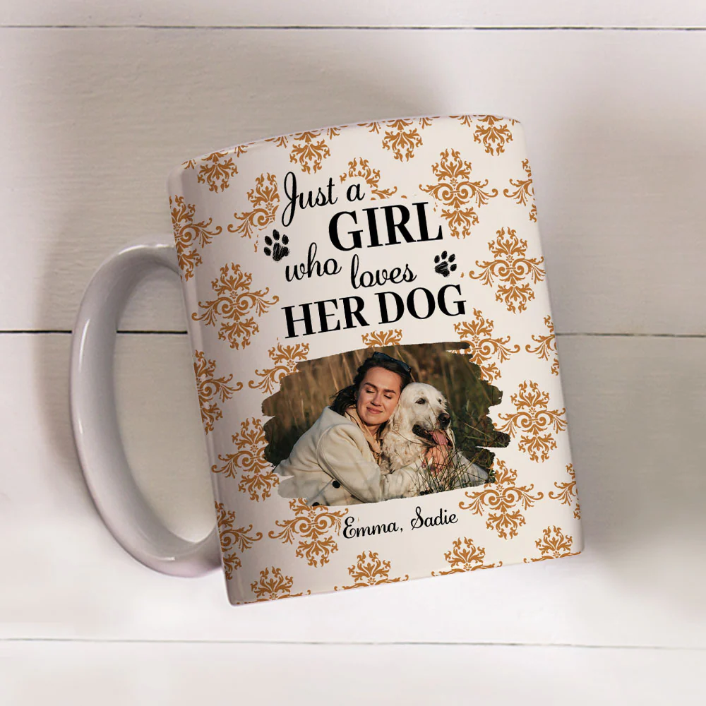 Pumskin Dog Autumn Photo - Personalized Custom Coffee Mug - Image 3