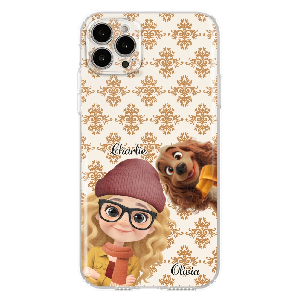 Pumskin Girl And Her Pet - Personalized Custom Phone Case - Image 15