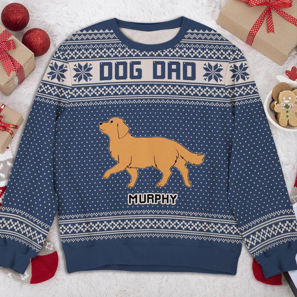 Purple Dog Mom - Personalized Custom All-Over-Print Sweatshirt - Image 2