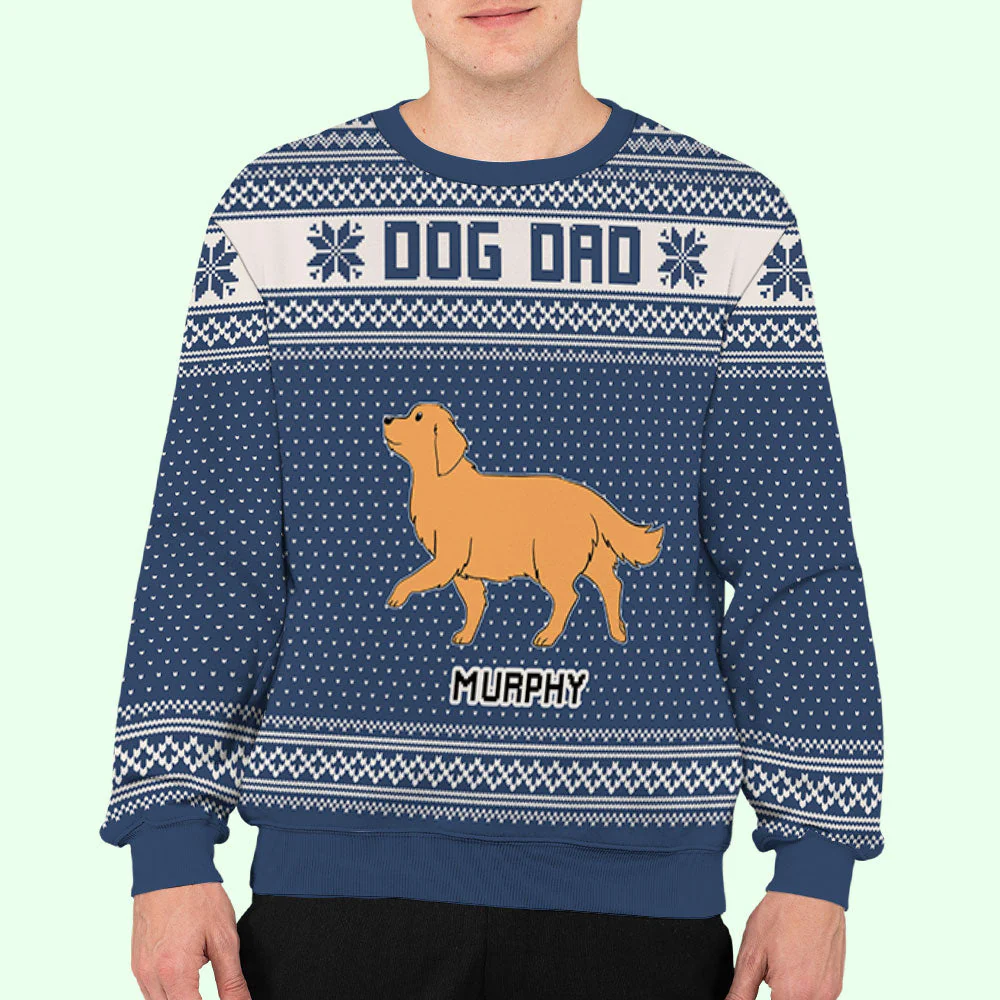 Purple Dog Mom - Personalized Custom All-Over-Print Sweatshirt - Image 4