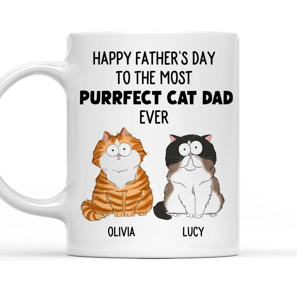 Purrfect Cat Dad - Personalized Custom Coffee Mug