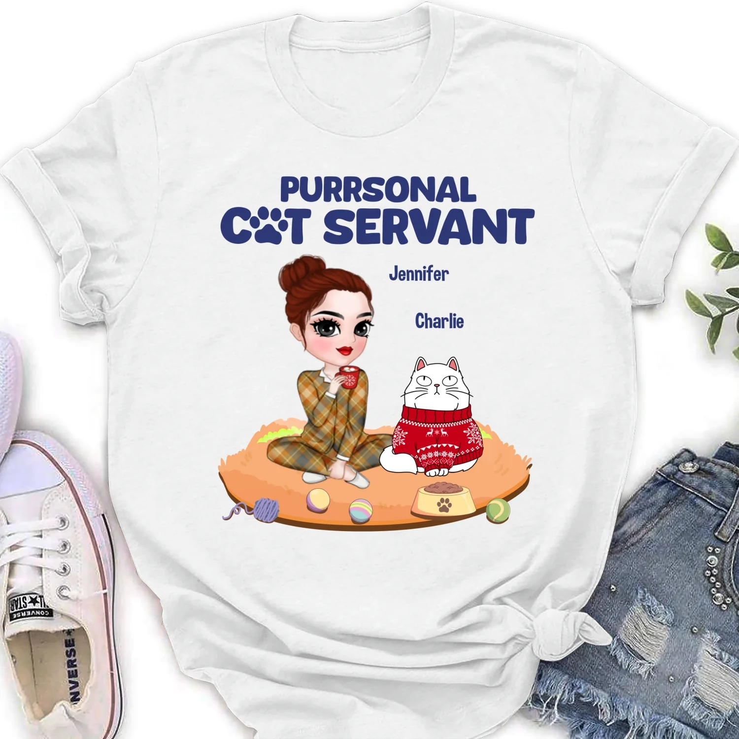 Purrsonal - Personalized Custom Women's T-Shirt - Image 5