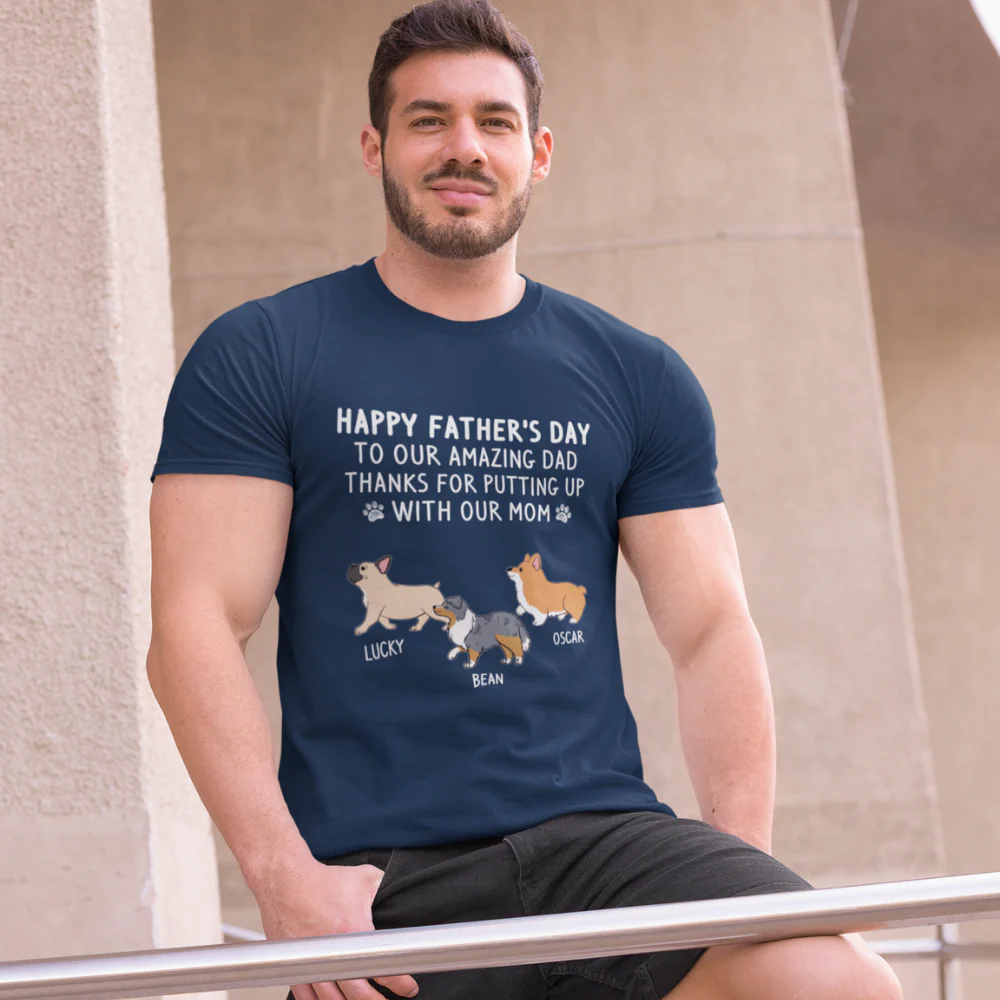 Put Up With My Mom - Personalized Custom Unisex T-shirt - Image 3
