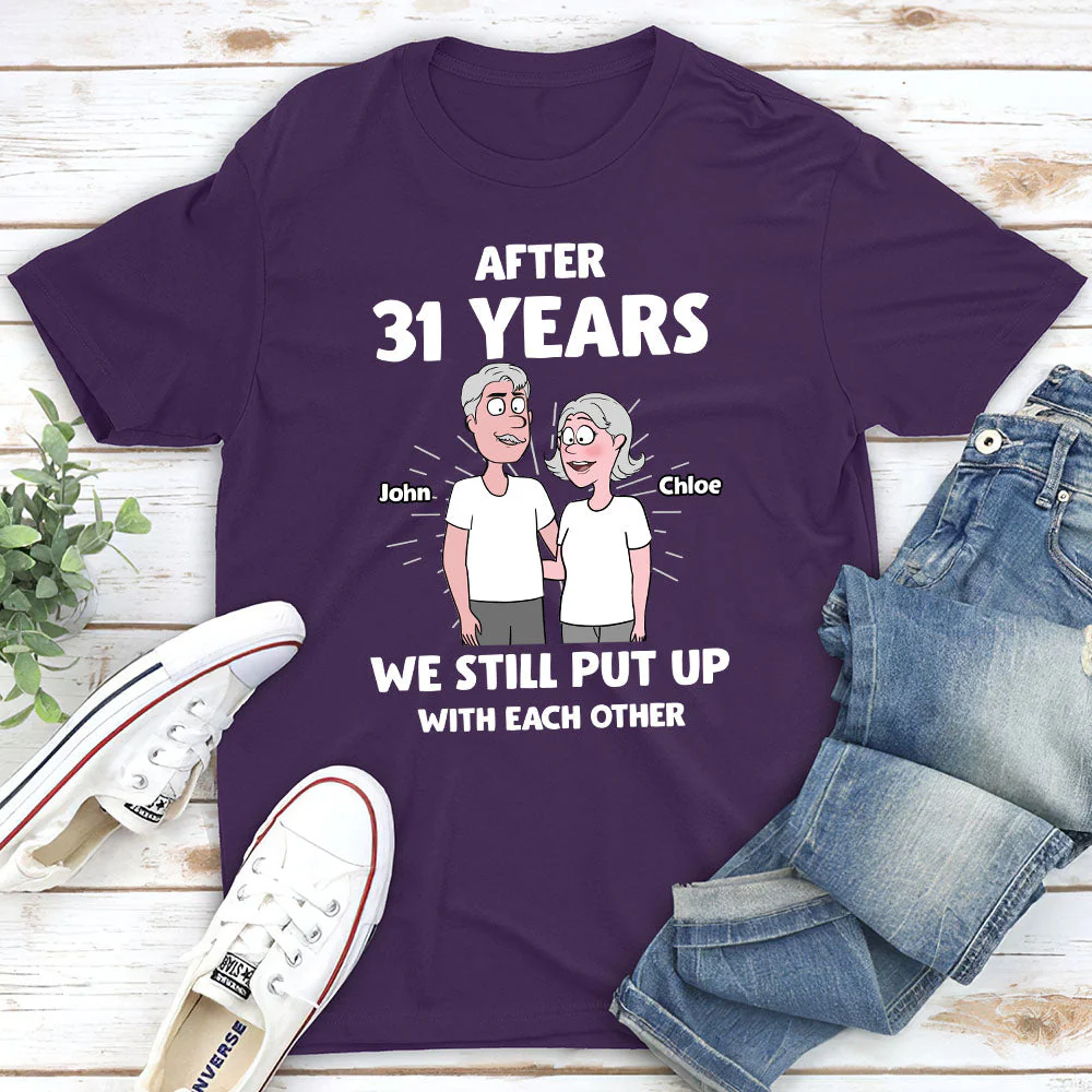 Put Up With- Personalized Custom Unisex T-shirt - Image 5