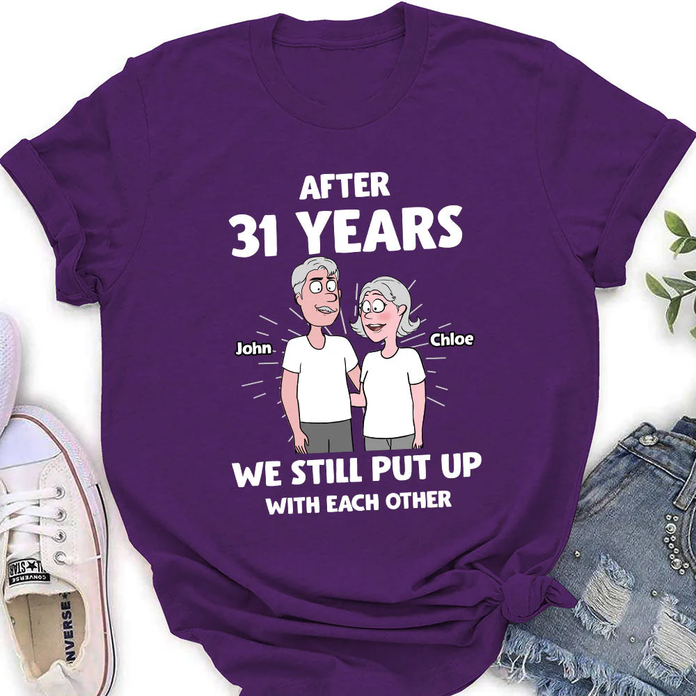 Put Up With - Personalized Custom Women's T-shirt - Image 2
