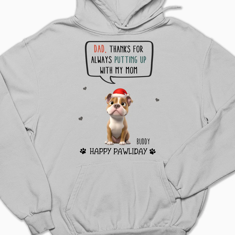 Putting Up With Dad Mom In Christmas - Personalized Custom Hoodie - Image 6