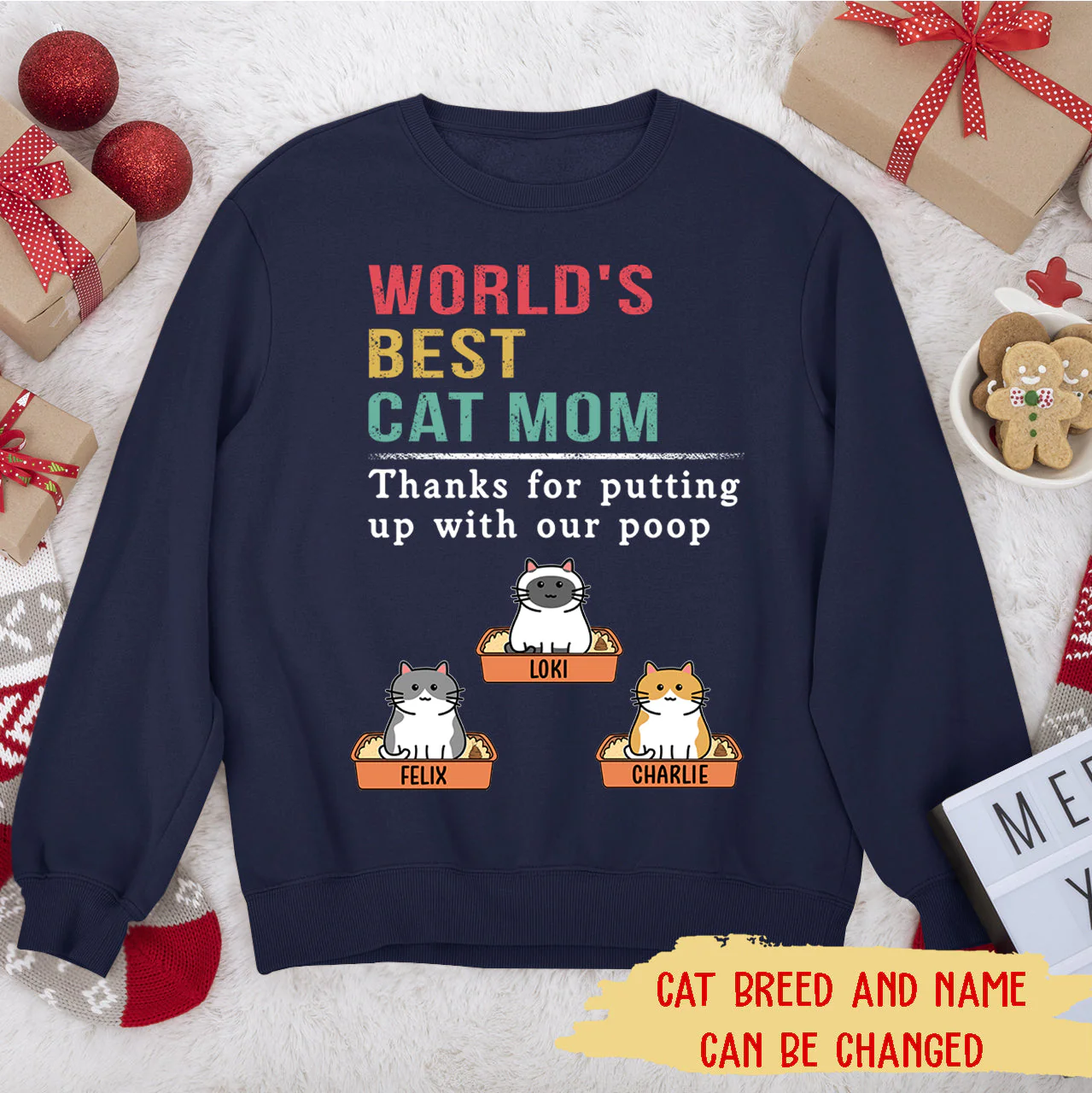 Putting Up With My Poop - Personalized Custom Sweatshirt - Image 2