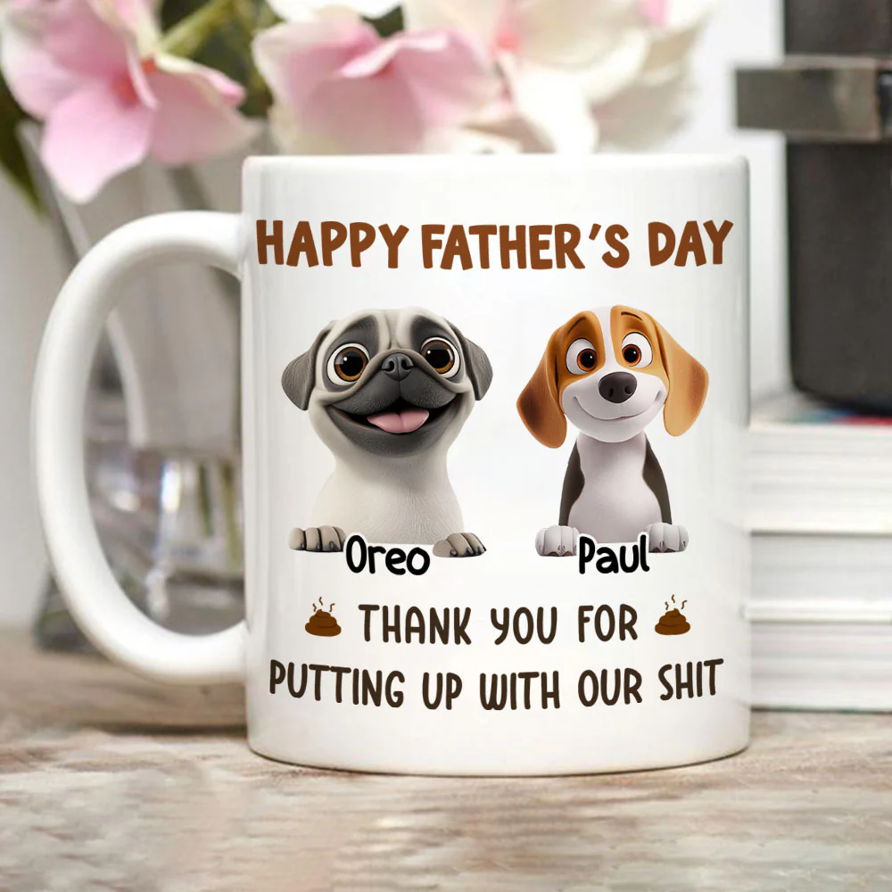 Putting Up With My Shit Daddy - Personalized Custom Coffee Mug - Image 2