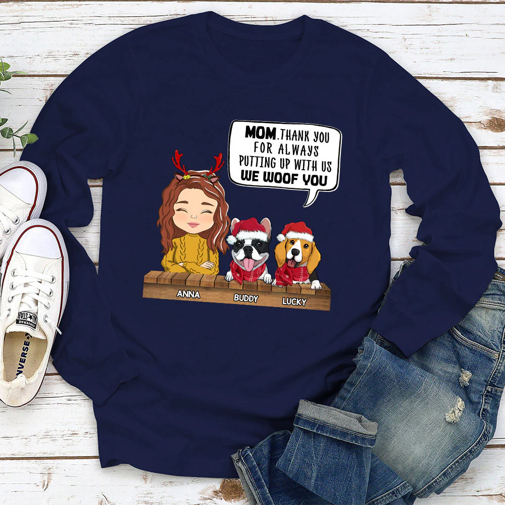 Putting Up With - Personalized Custom Long Sleeve T-shirt - Image 2